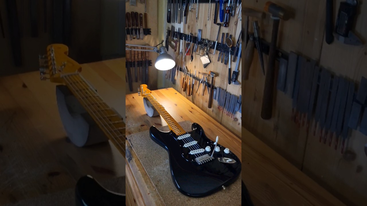 Partscaster David Gilmour Strat guitar build. #luthier #guitarrepair #luthiery