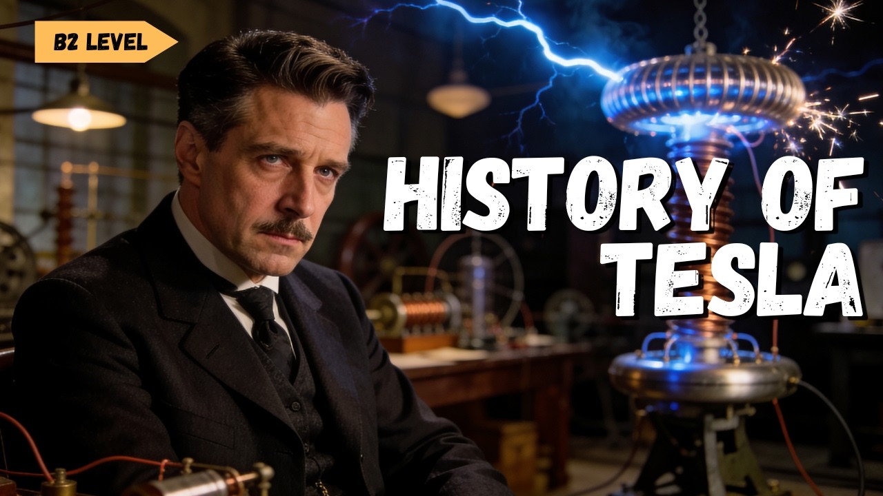 History of Tesla: The Genius Who Lit Up the World | Graded Reader | Improve English ✅