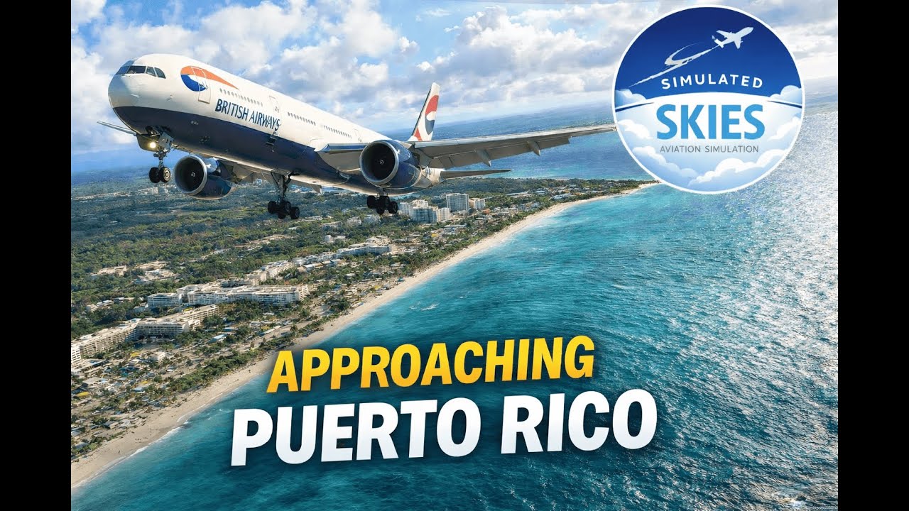 Incredible PMDG 777 Approach into Puerto Rico | San Juan TJSJ