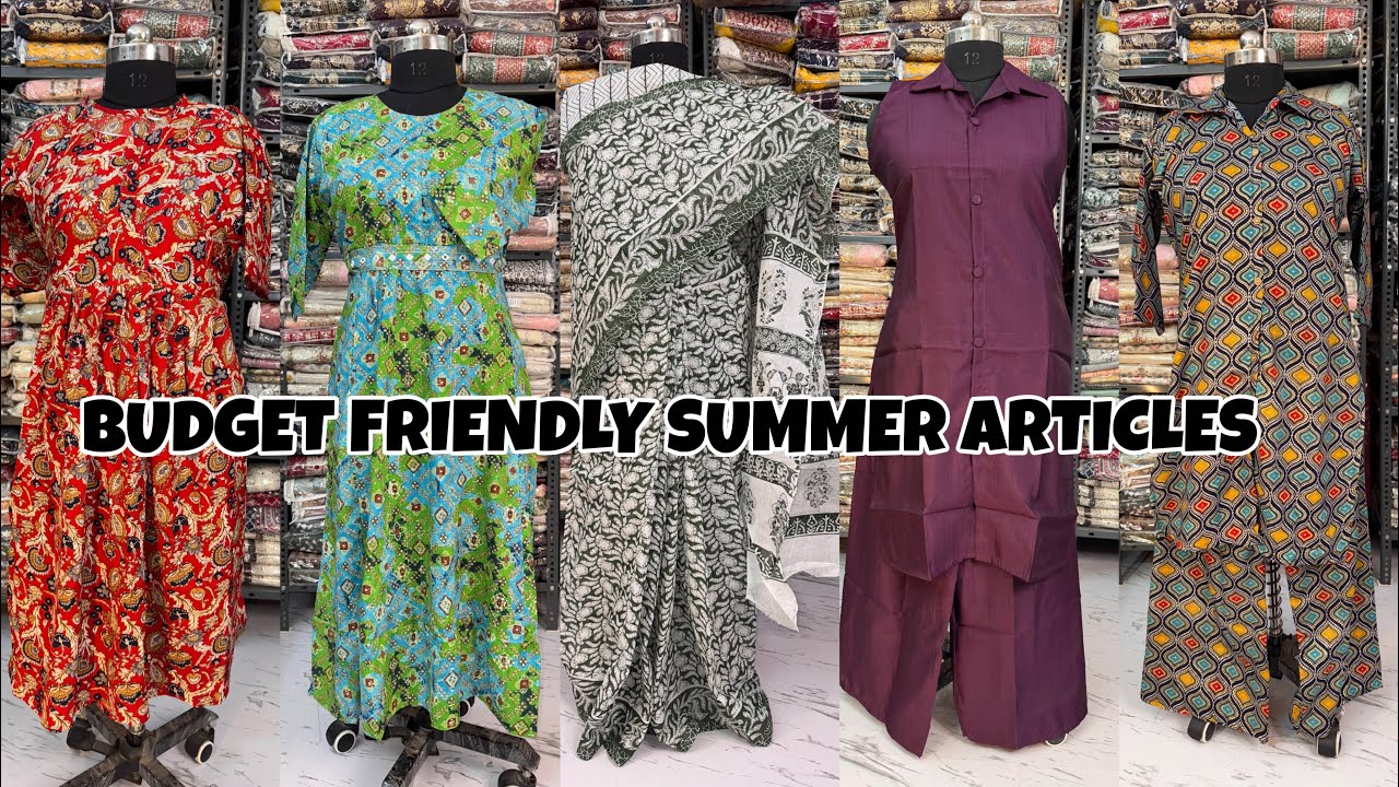 BUDGET FRIENDLY SUMMER ARTICLES | COTTON SAREE | CO-ORD SETS | READYMADE FROCKS