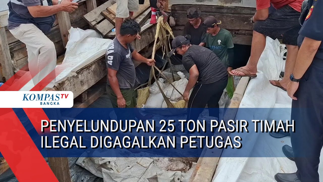 Penyelundupan 25 Ton Pasir Timah Ilegal Digagalkan Petugas