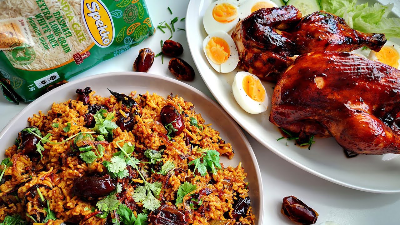 Special Breyani rice with caramelized onions and dates.