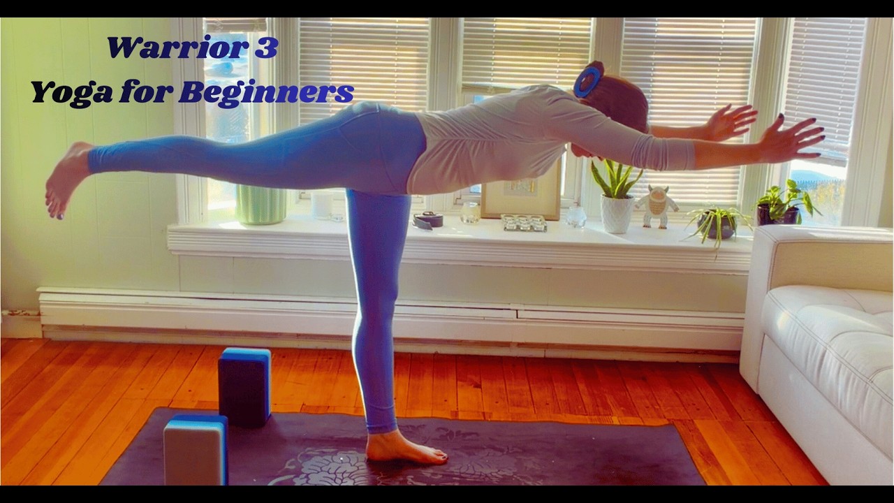 Virabhadrasana 3  - Warrior 3 - 28 Days of Beginner Yoga Poses for Beginners - February Yoga Goals!