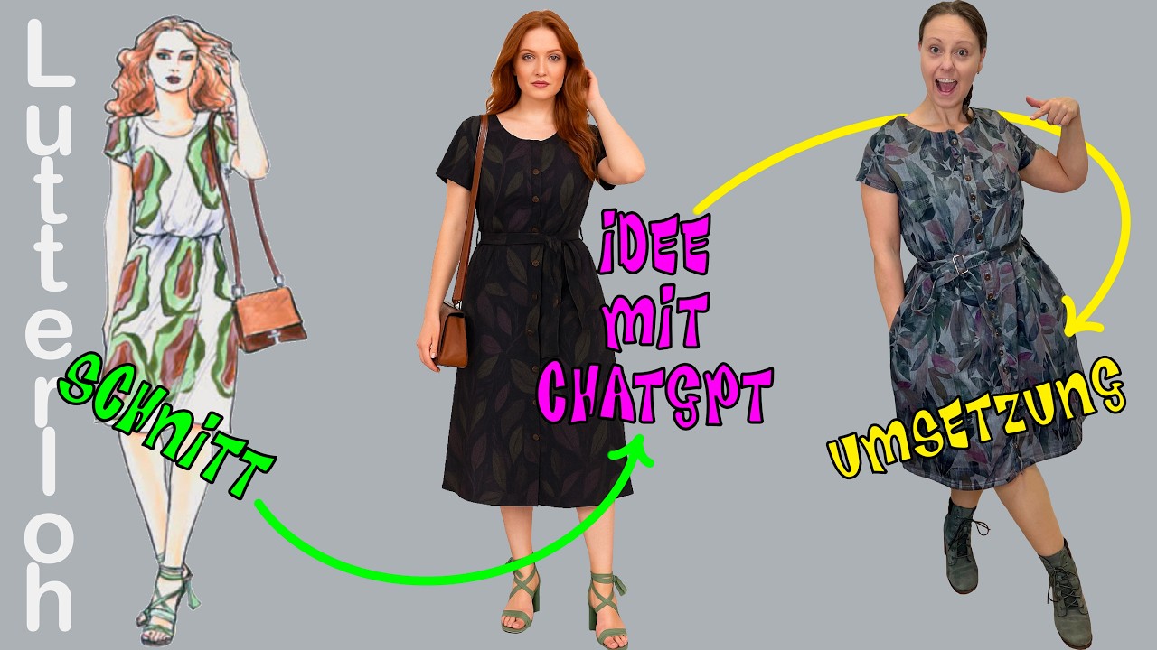 Lutterloh-Schnitt ändern und mit ChatGPT visualisieren? Wie gut klappt das?