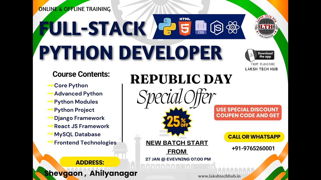 Full-Stack Python Demo Session 05 ||Python Operator Part 01||  in Marathi