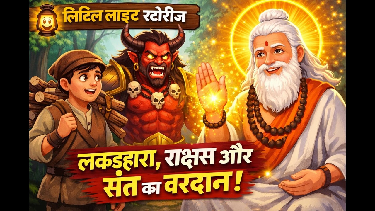 लकड़हारा रक्षा और संत का वरदान हिंदी मोरल स्टोरी | HINDI KAHANIYA | | TEEN VARDAN | MORAL BEDTIME |