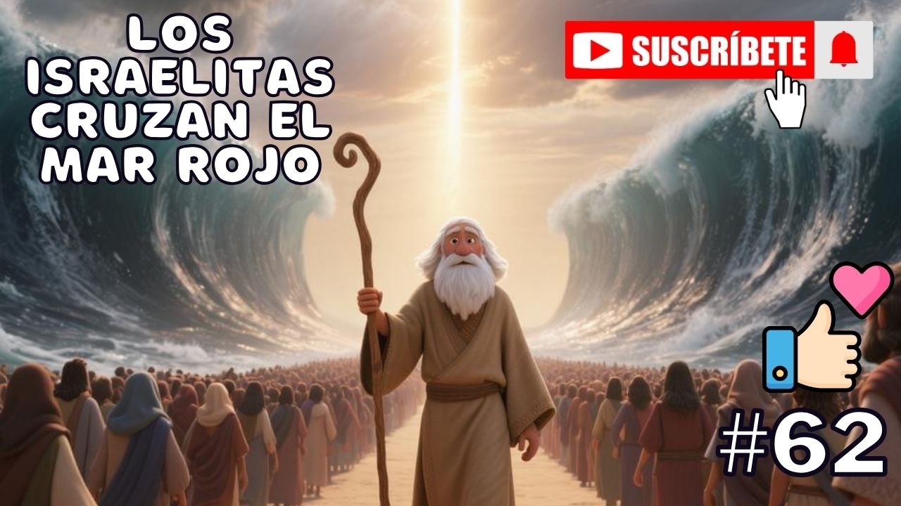 Los israelitas cruzan el Mar Rojo 62