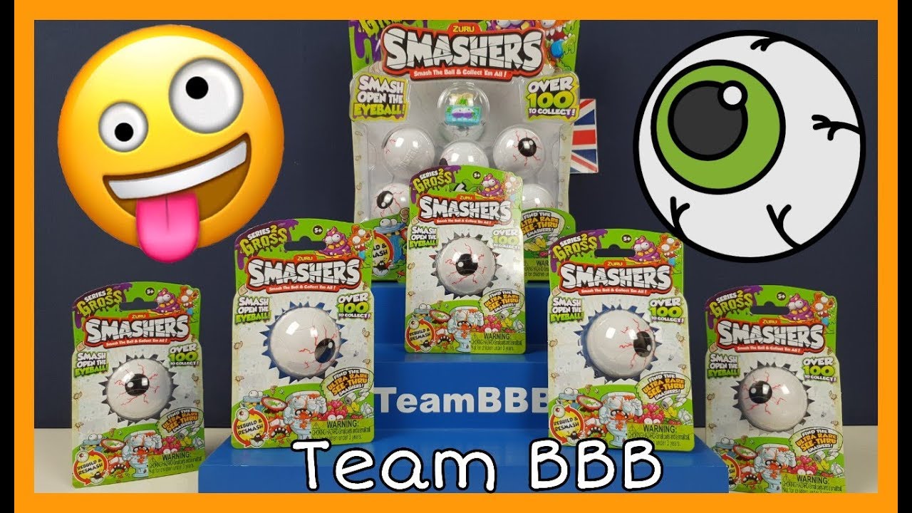SMASHERS SERIES 2 GROSS! Eyeball smash the ball Zuru RARE Ooze Dudes Smasher Toys Smashes