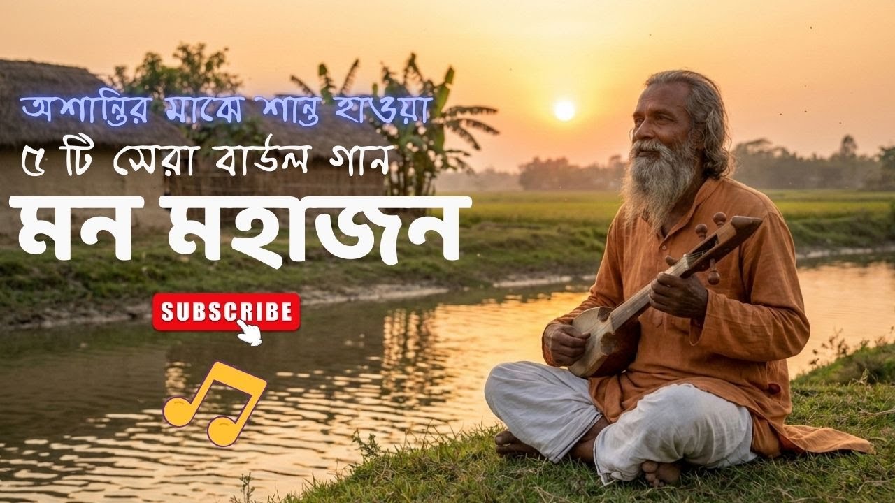 মন মহাজন/ Mon Mohajon/ ৫টি সেরা বাউল গান/ অশান্তির মাঝে শান্ত হাওয়া/আধ্যাত্মিক,বাউল গান, Bangla Folk