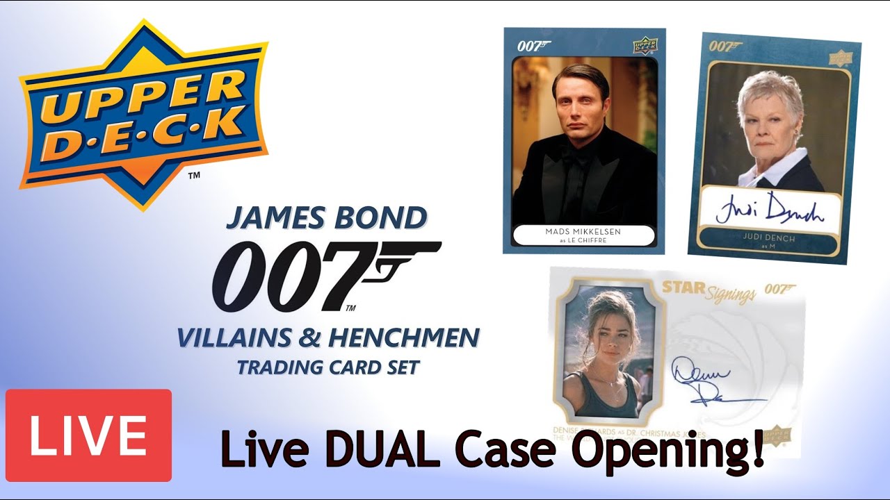 LIVE DUAL CASE BREAK: 2020 Upper Deck James Bond Villains & Henchmen - The Autograph Hunt Begins!
