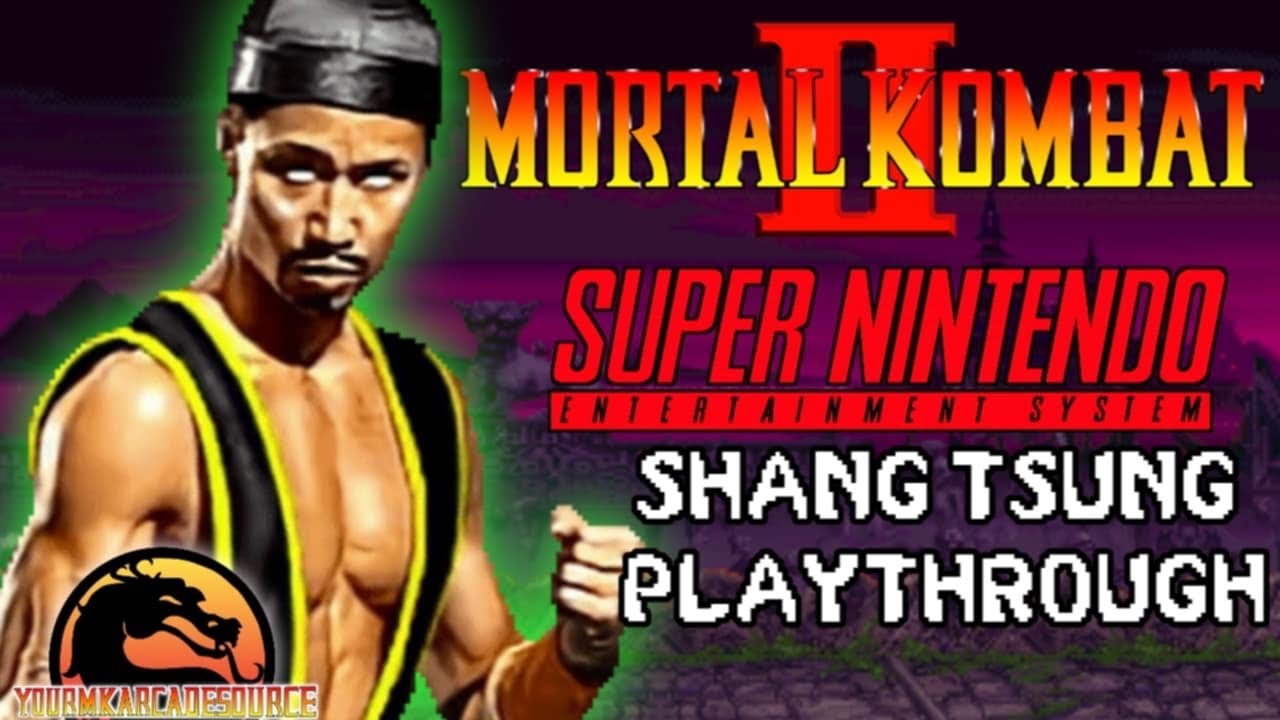 Mortal Kombat 2 Super Nintendo Shang Tsung Playthrough + Kintaro Reset Glitch Shenanigans