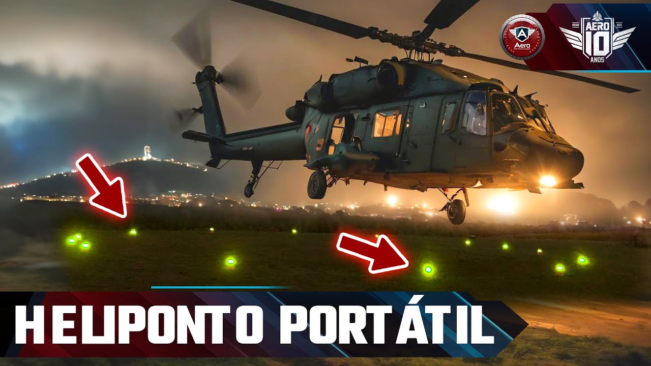 Eles MONTAM o próprio HELIPONTO para pousar A NOITE