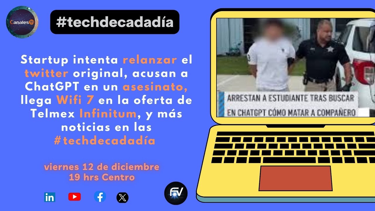 Acusan a ChatGPT en un asesinato, y más noticias en las #techdecadadía