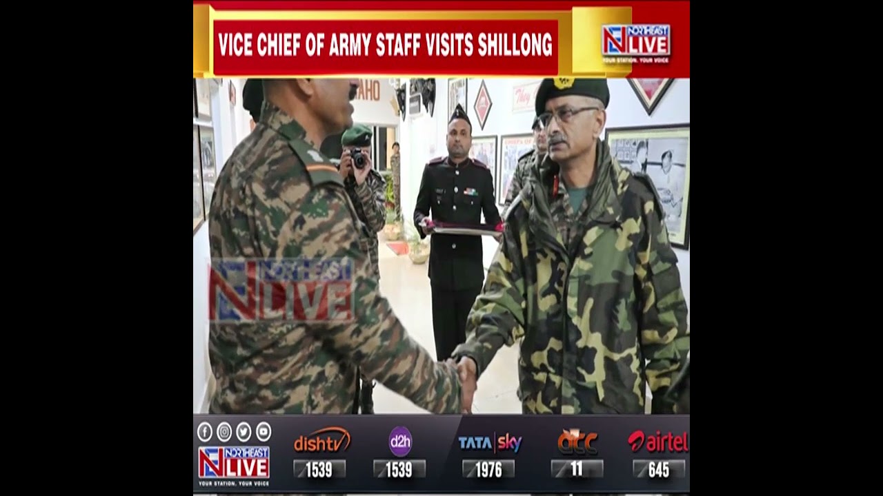 Lieutenant General M V Suchindra Kumar, the Vice Chief of Army Staff in Shillong