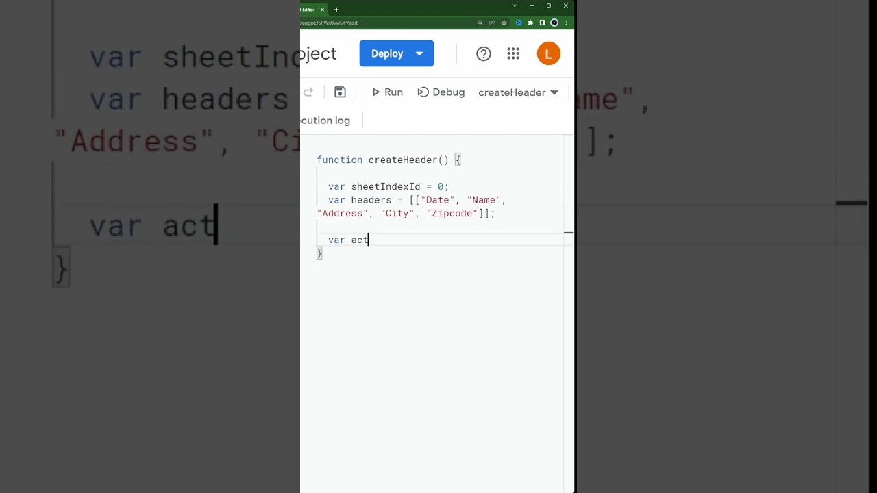 Как создать заголовки в Google Таблицах с помощью App Script #appsscript #googlesheets