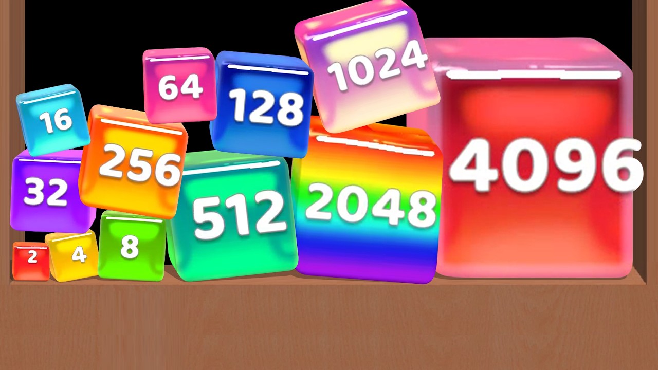 Jelly Cubes 2048 - Jelly Cube Merge (Puzzle Game) Jelly Merge 3D, Cubes 2048, Mega Cube Merge Game