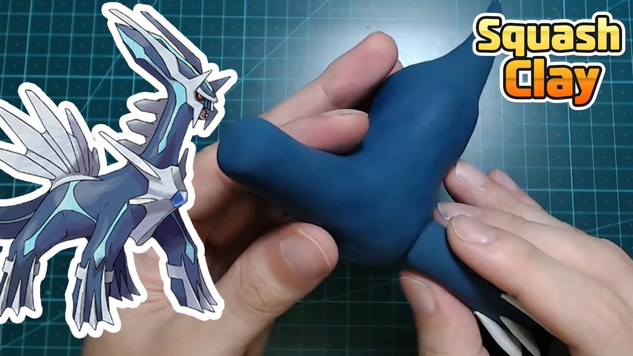 Pokémon Clay art - Dialga Steel/Dragon Legendary Pokémon