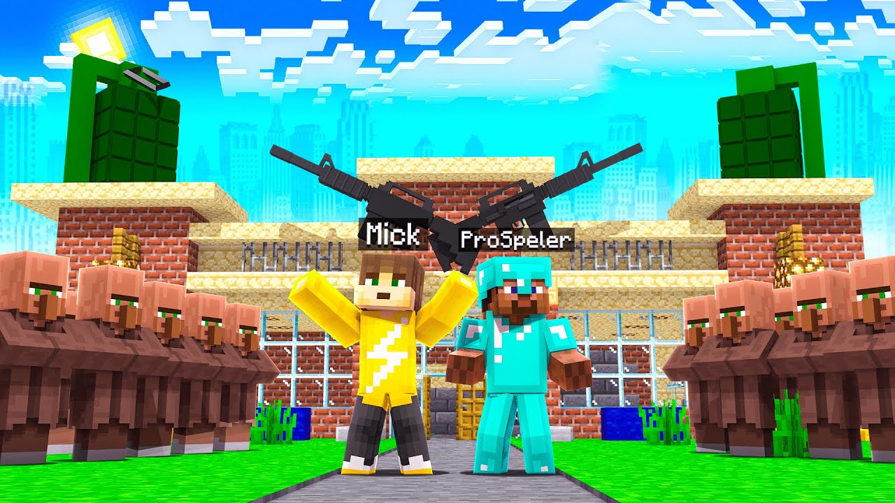 PRO SPELER EN IK BEGINNEN EEN WAPEN WINKEL In Minecraft (Survival)