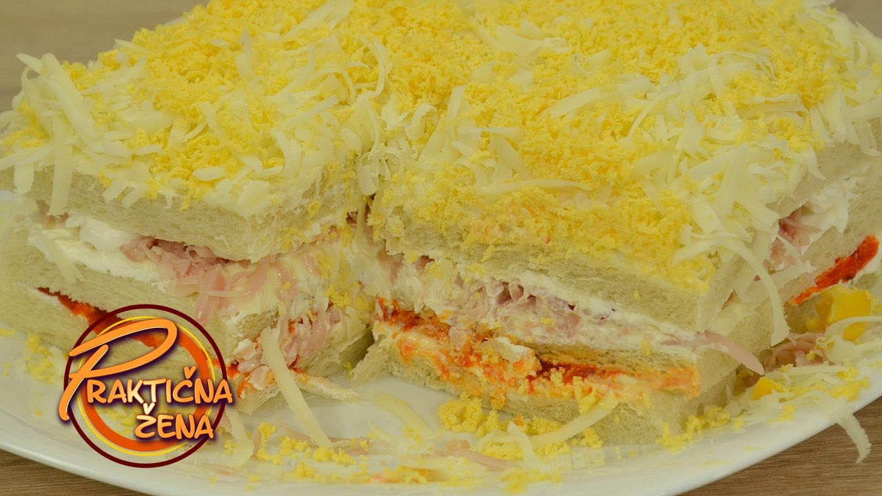 Praktična žena - Slana torta od tost hleba - bez pečenja