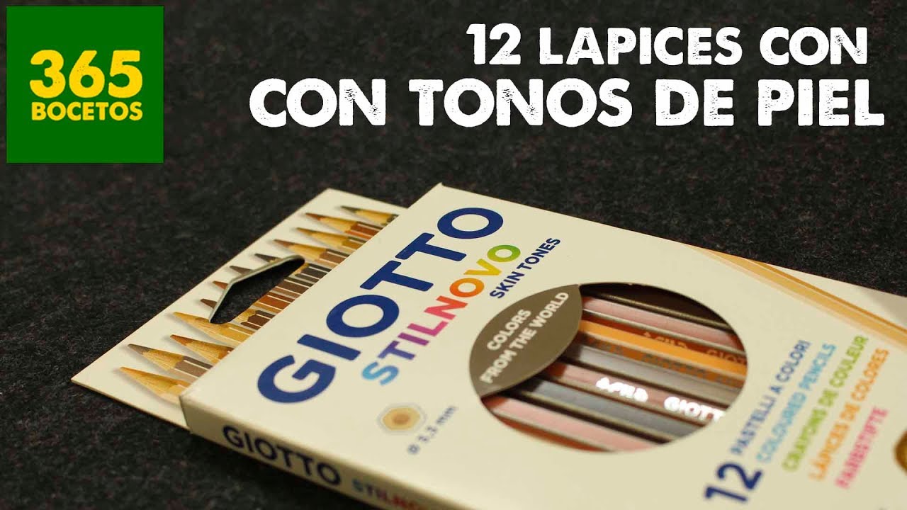 MIS MATERIALES DE DIBUJO - 12 LAPICES CON TONOS DE PIEL  - 365BOCETOS