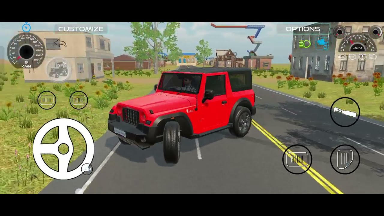 Indian vehicle 3d game Thar 😮 
