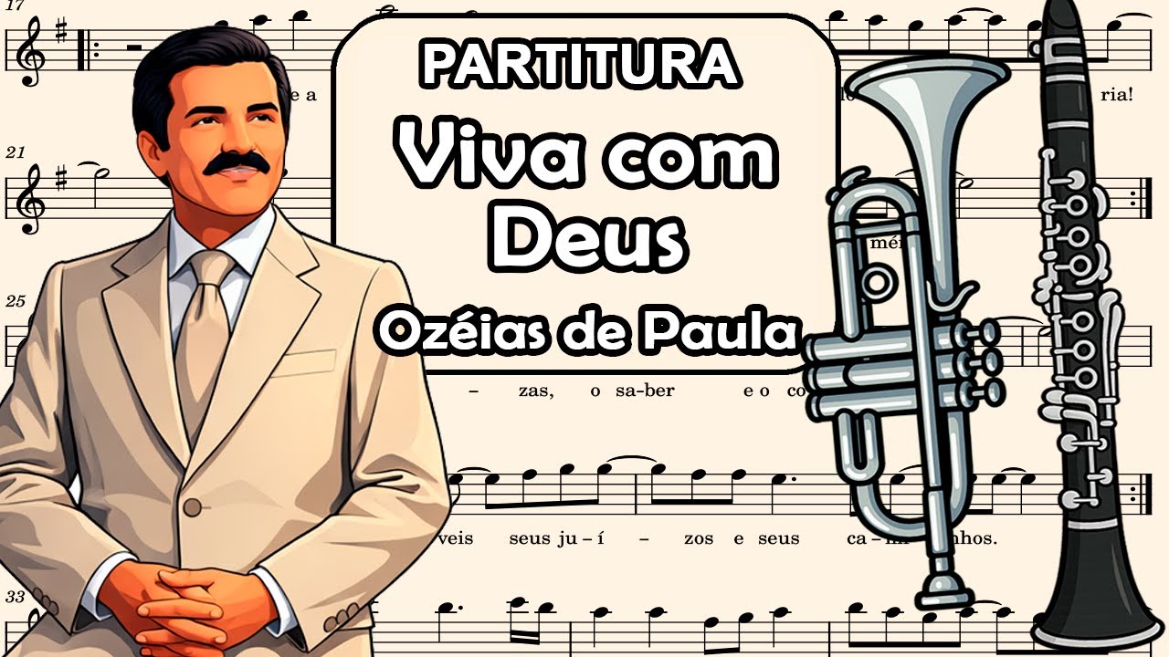 Viva com Deus - Ozeias de Paula - Partitura para Clarinete, Trompete, Sax Tenor e Sax Soprano