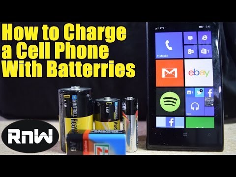 How to Charge a Cell Phone With AA, C, D or a 9V Battery - In an Emergency