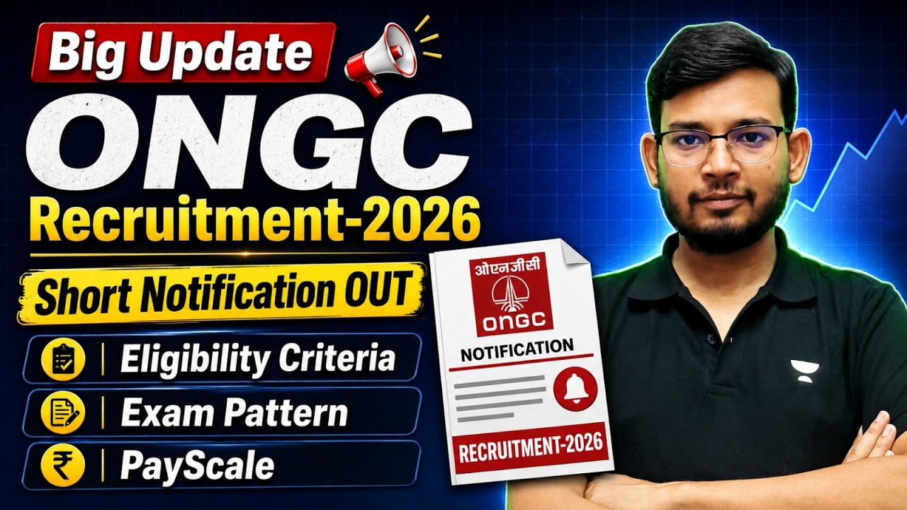 🚨 ONGC Short Notification OUT 2026 🔥 | Eligibility, Exam Pattern & Salary | Complete Details