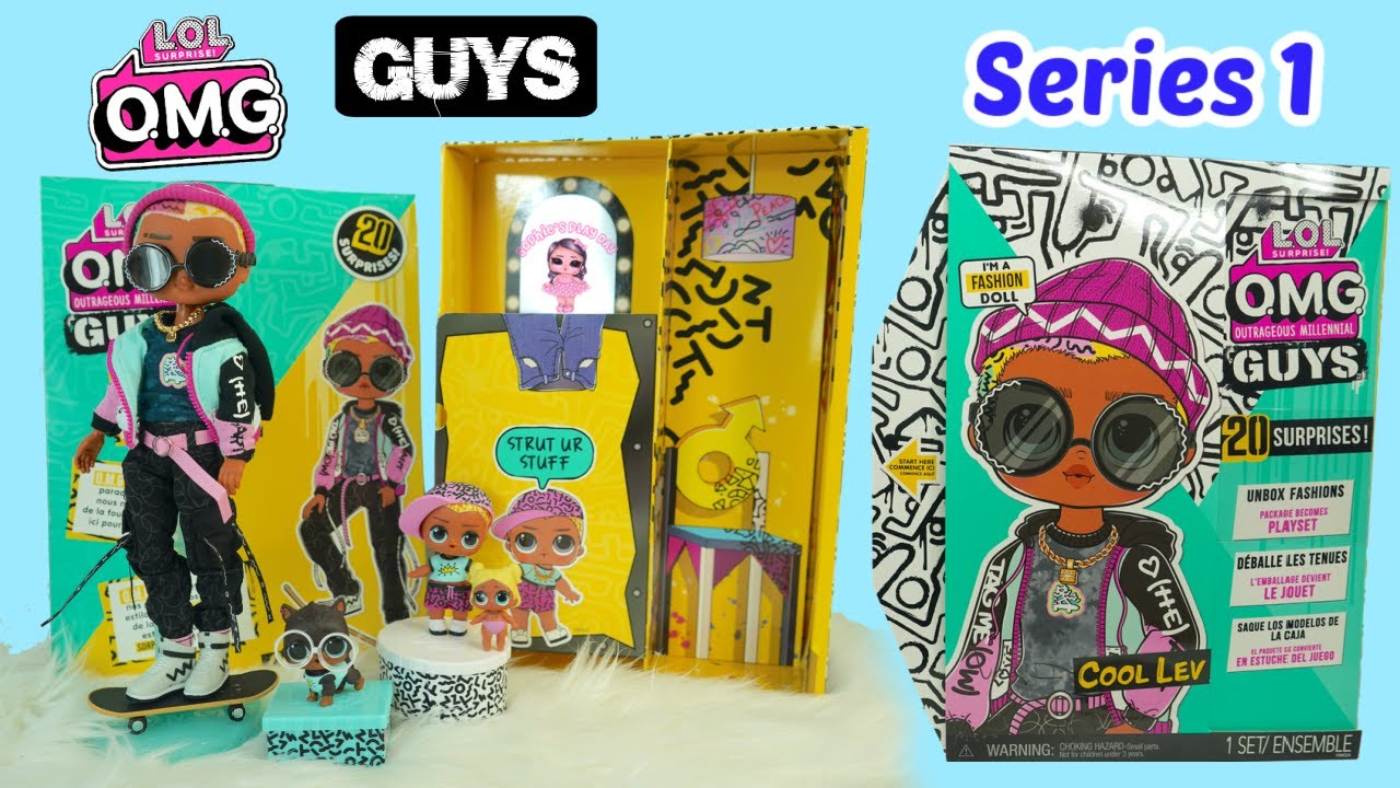 LOL Surprise OMG GUYS Cool Lev Unboxing LOL Surprise Scribbles Family