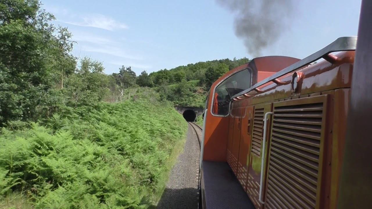 HD D9551 Bear powers away from Bewdley and makes Flames in the tunnel 28/06/19