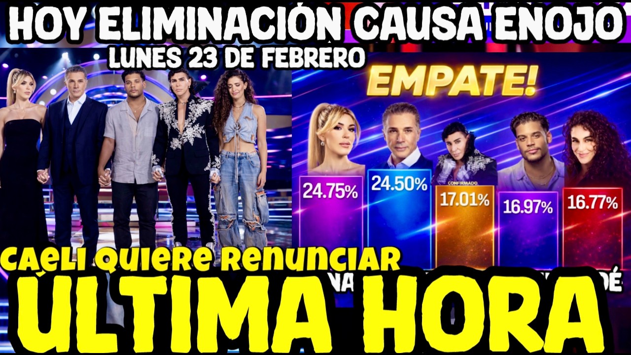 ASI CIERRAN LAS VOTACIONES LUNES 23 DE FEBRERO PRIMERA ELIMINACI&Oacute;N ELLA LA CASA DE LOS FAMOSOS