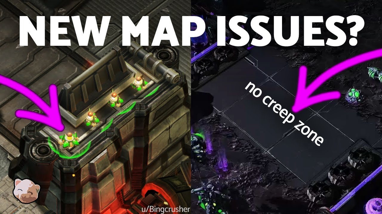 StarCraft 2 - New Maps, New Problems? (No creep, reaper pillars, 8 maps...)