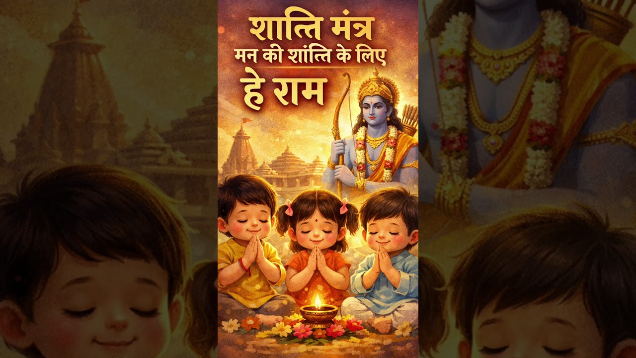 शांति मंत्र | Hey Ram | Kids Bhajan for Inner Peace | Ram Mantra for Children