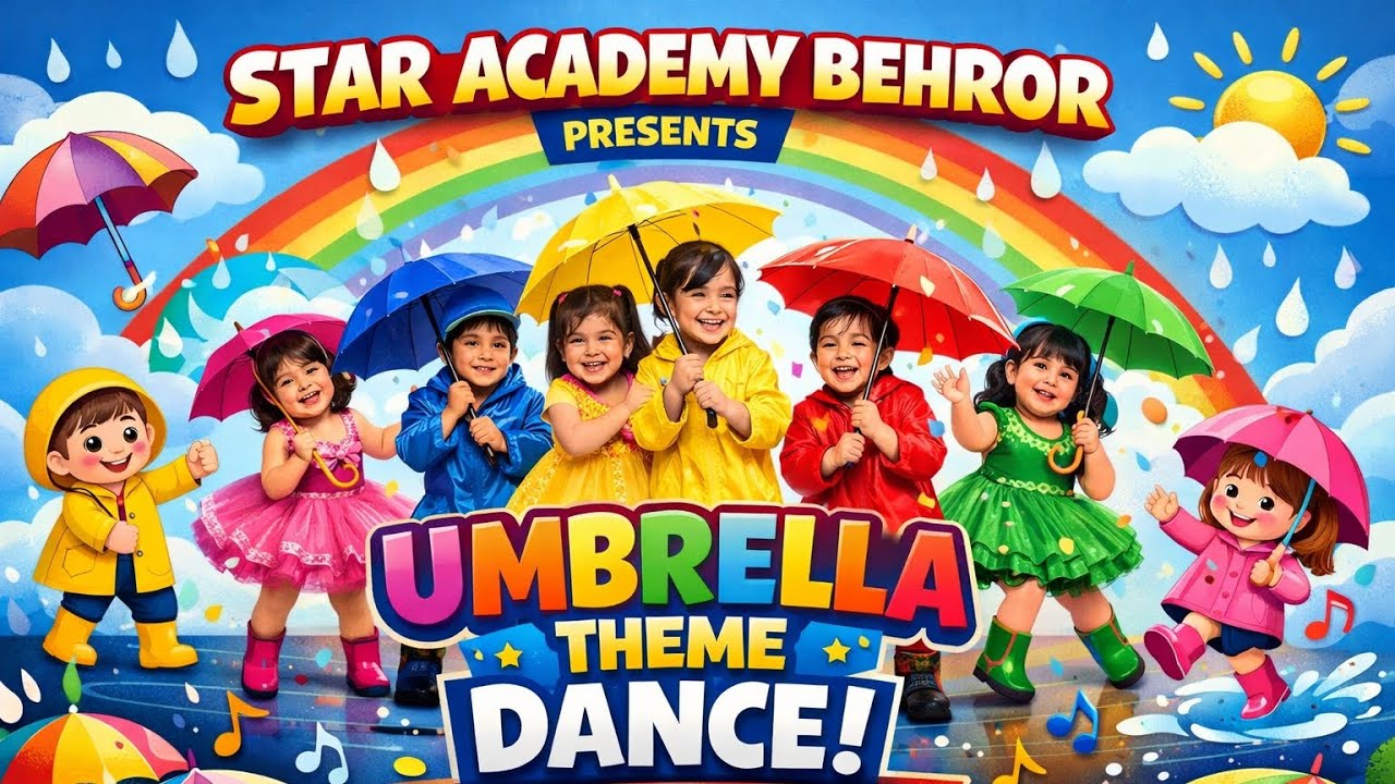 Umbrella Theme Dance ☔ | Star Academy Behror Kids Dance | Cute Performance #umbrellatheme #annual