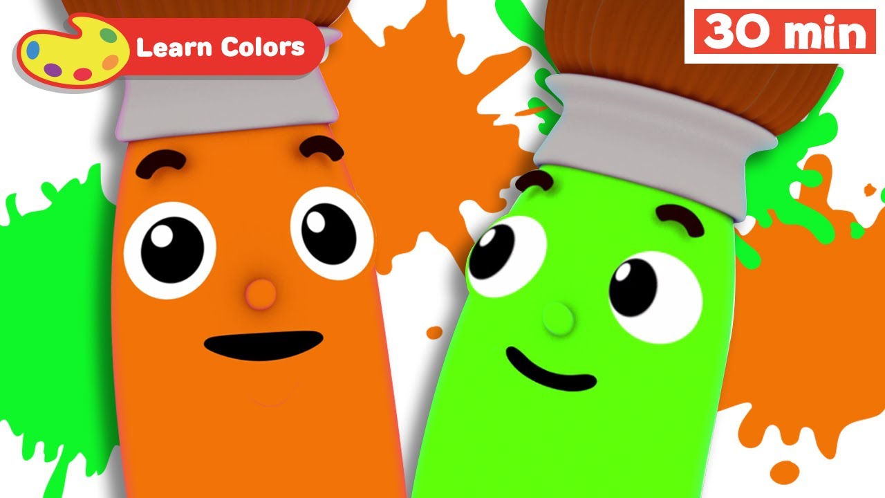 Learn Colors for Babies w Petey Paintbrush | Toddler Learning Video | All colors | First University