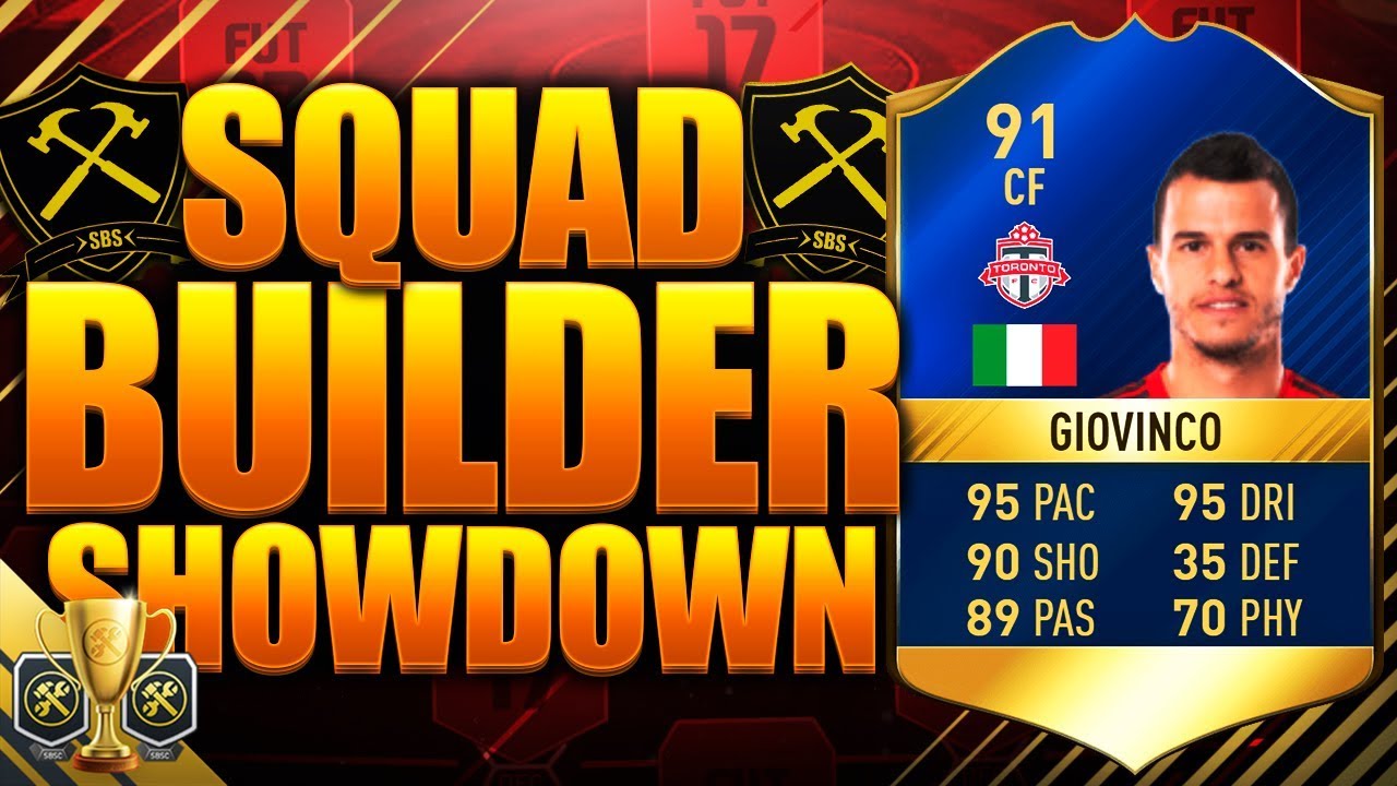 SQUAD BUILDER SHOWDOWN CUP TOTS GIOVINCO 91!! FIFA 17 ULTIMATE TEAM
