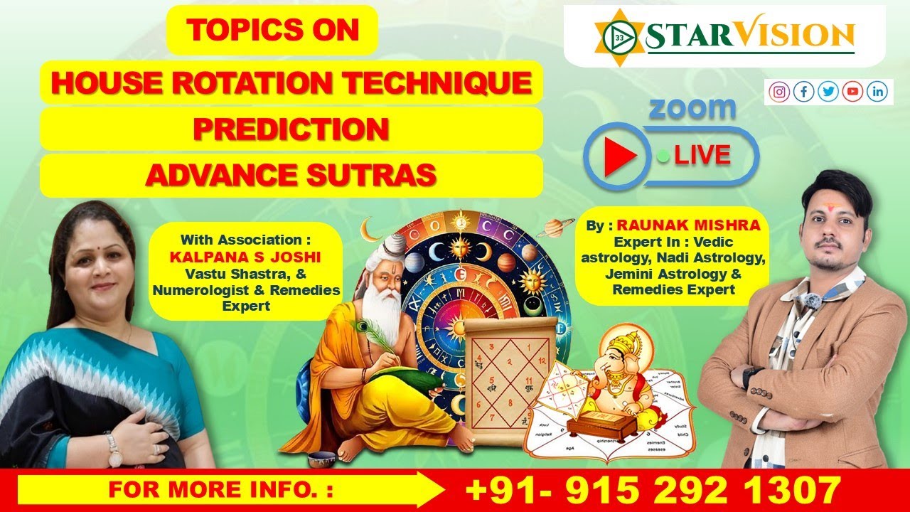 ASTROLOGY - HOUSE ROTATION TECHNIQUE AND PREDICTION WITH ADVANCE SUTRAS - DAY 1