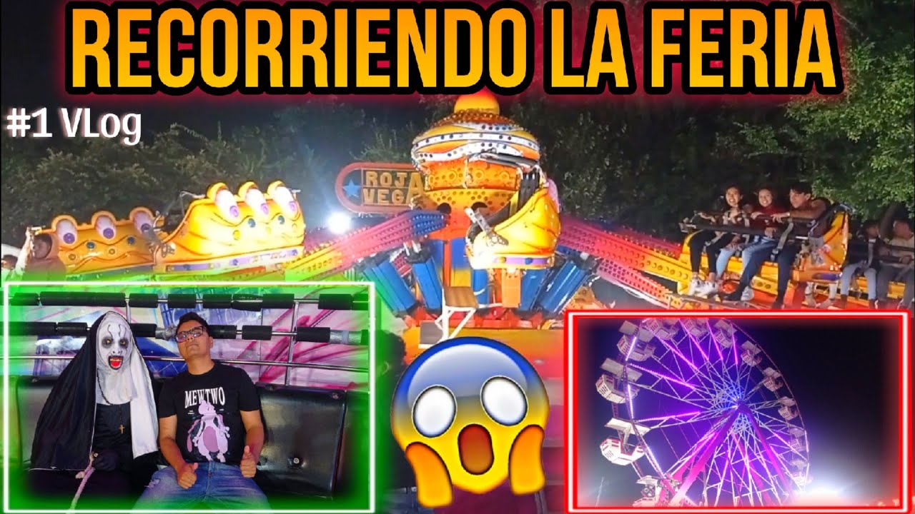 Recorriendo los juegos mecánicos en la feria nos subimos al tagadisco salió la monja y el alien
