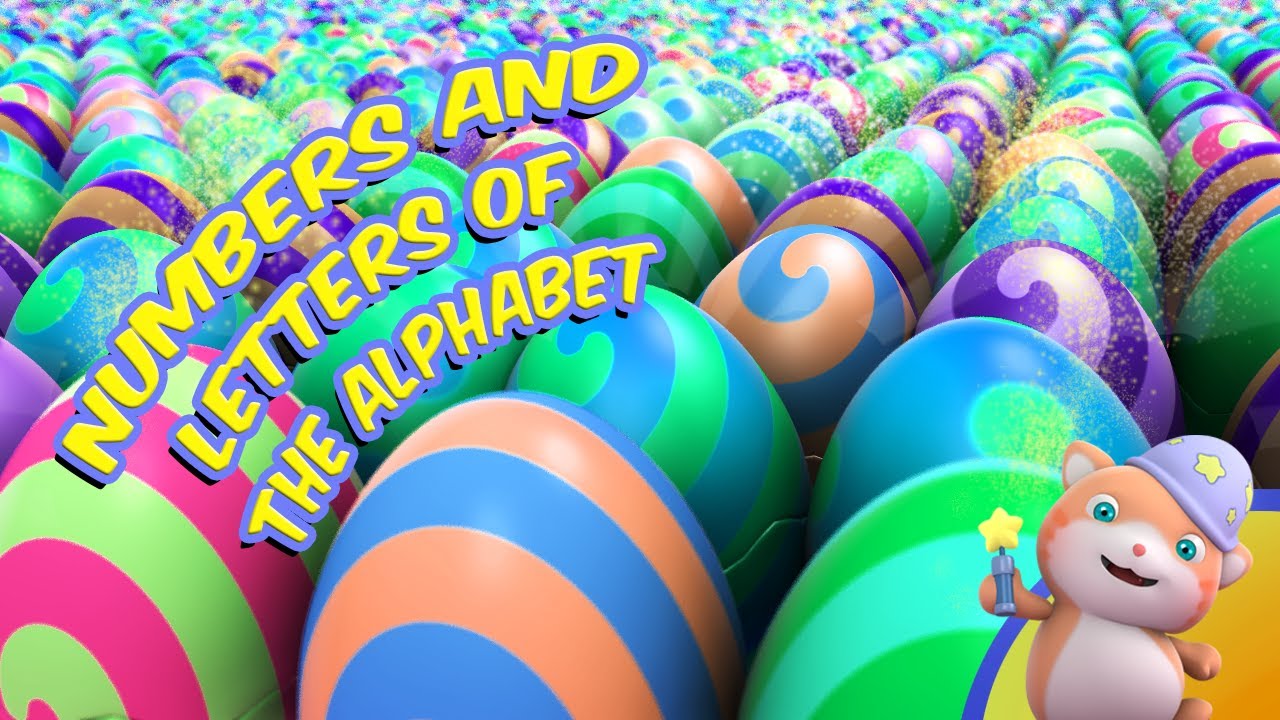 Surprise Eggs - Looi the cat | Learn English with Looi | Numbers & Letters of the Alphabet