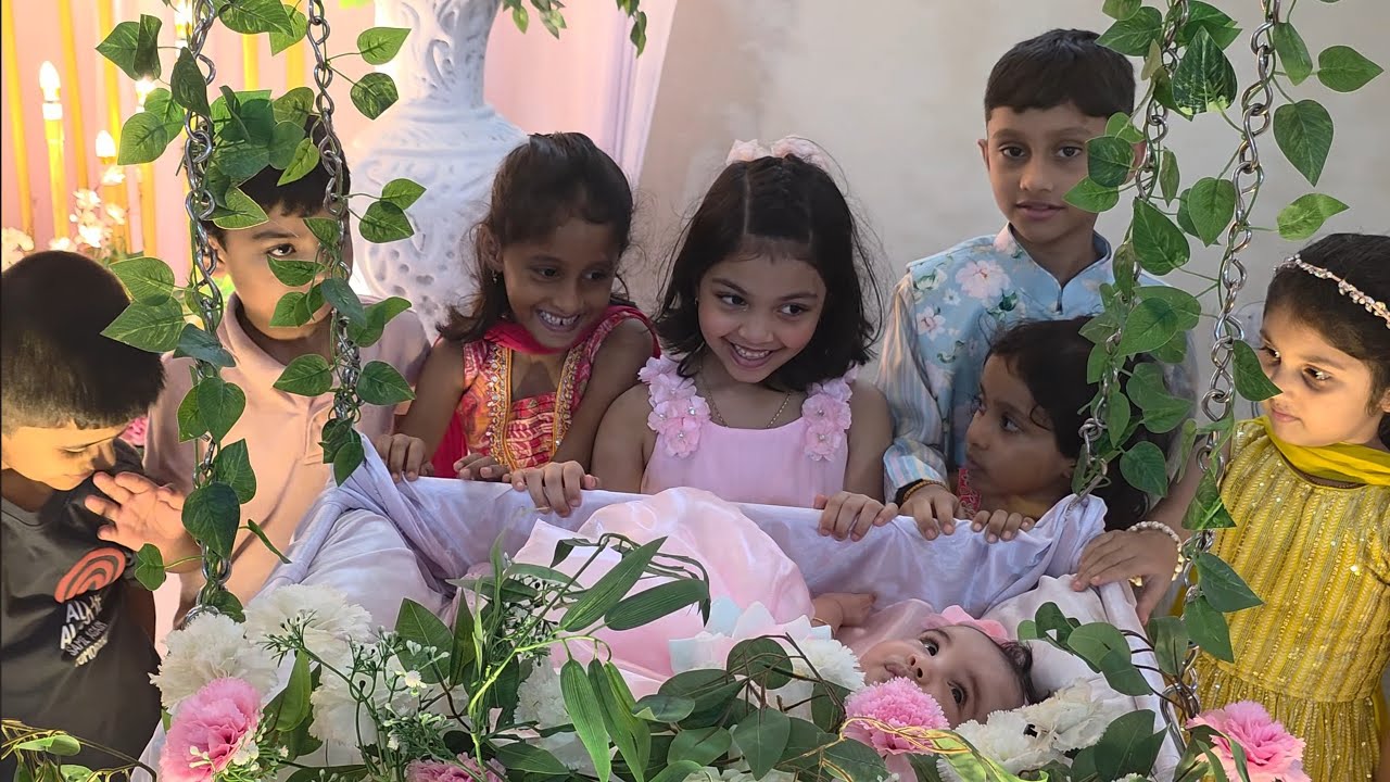 Cradling of loving baby Iyana Lasrado d/o Ivan/Fidona, sister of Izel, Farla Bantwal