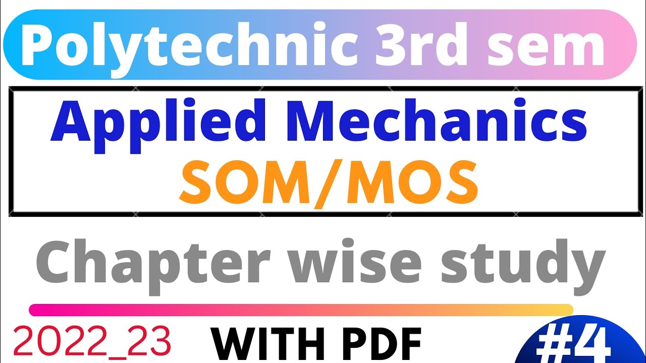 poly 3rd semester SOM/MOS #4 important video diploma engg