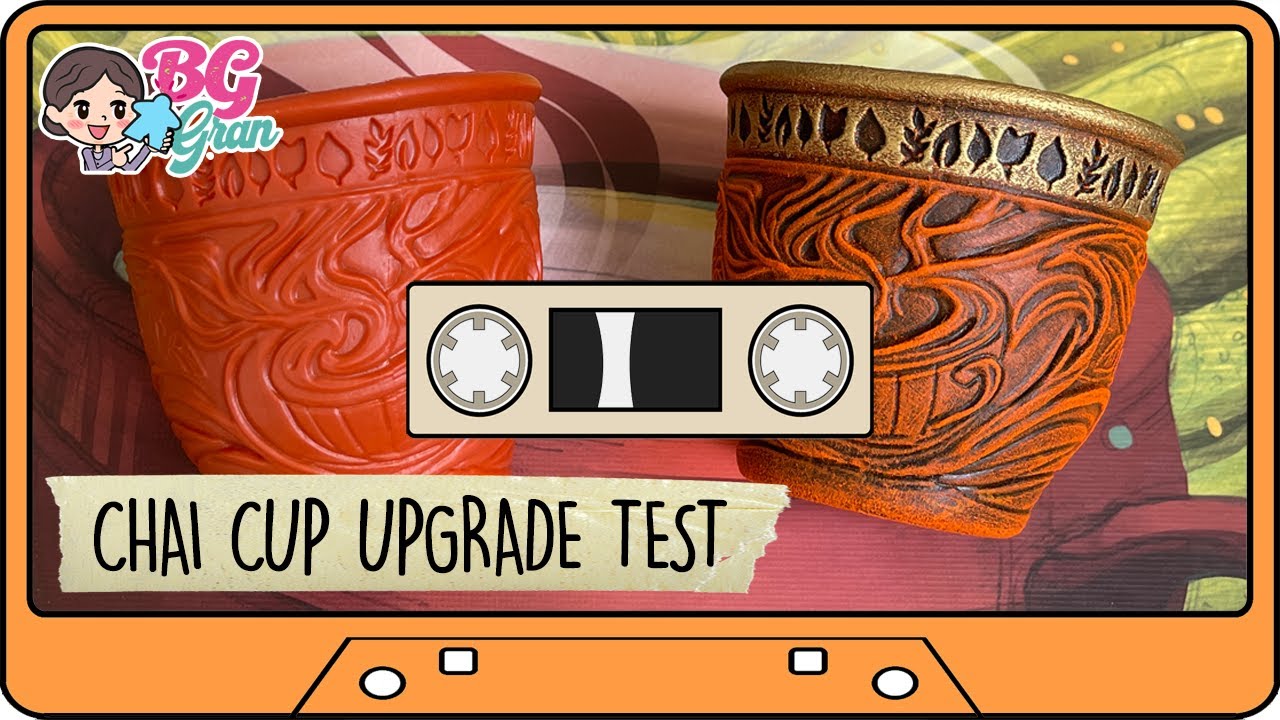 CHAI BOARD GAME CUP REPAINT TEST - Board Game Upgrade test on Chai from Steeped Games