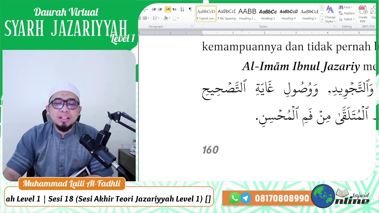 Jazariyyah Level 1 2024 - Sesi 18 (Bagian Akhir Level 1) - Muhammad Laili Al-Fadhli