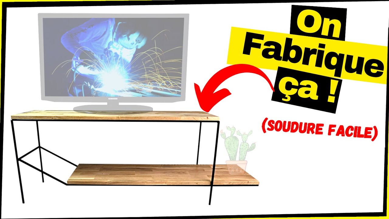 ☑️ Fabriquer un meuble TV Métal + Bois! À la portée de tous (Si si) !