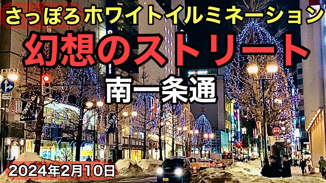 さっぽろホワイトイルミネーション.幻想のストリート.南一条通.2024 年2月10日