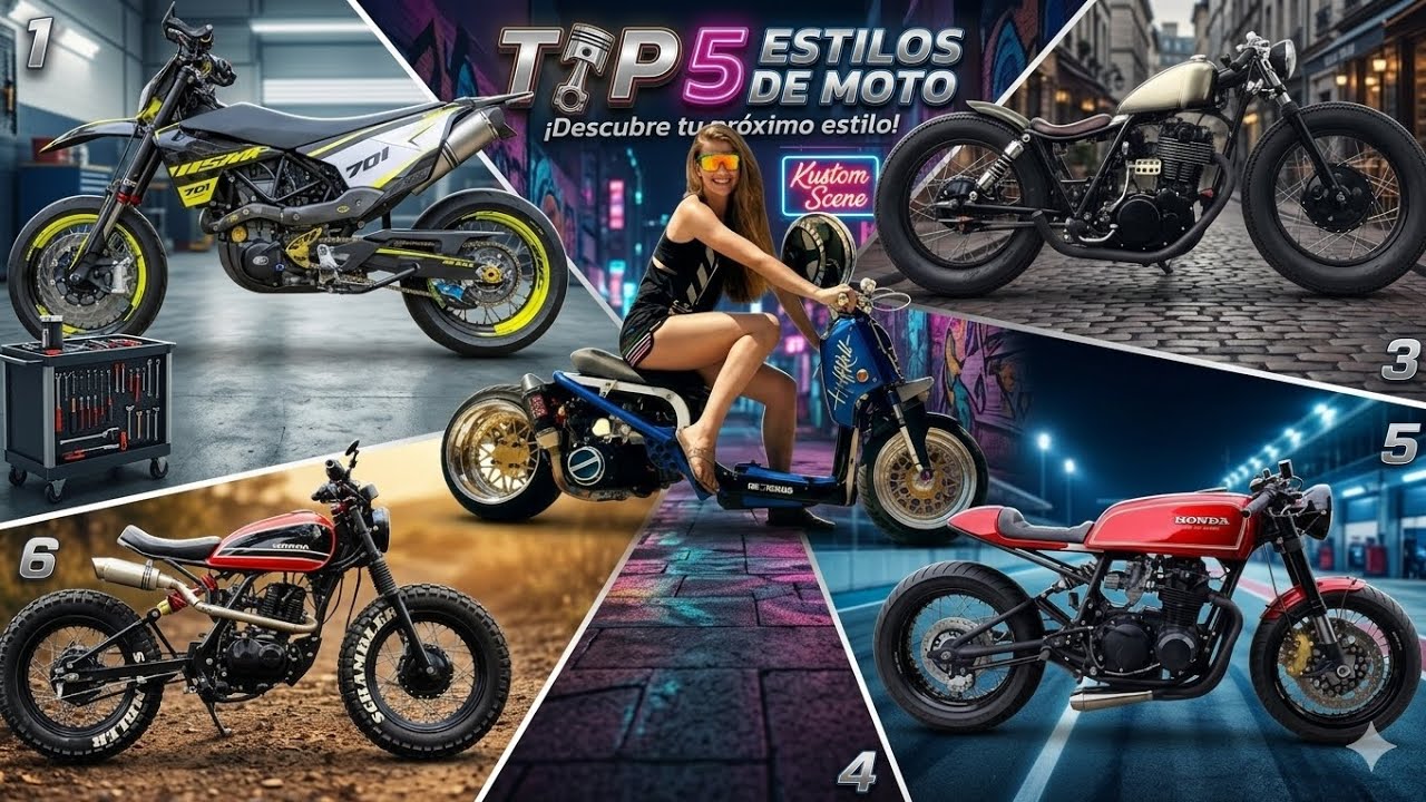 🔥TOP 5🔥 motocicletas PERFECTAS PARA TU PROYECTO (SUPERMOTARD/SCRAMBLER/CAFE RACER/BOBBER/ZOOMER) 🔥🔥🔥