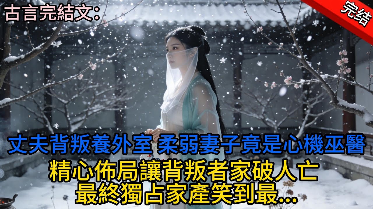 【完结文】丈夫背叛養外室，柔弱妻子竟是心機巫醫，精心佈局讓背叛者家破人亡，最終獨占家產笑到最....#小说 #古风 #古言