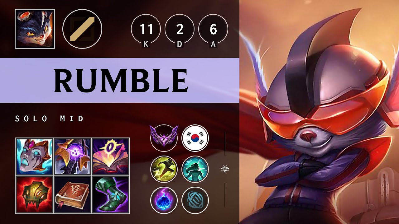 Rumble Mid vs Twisted Fate - KR Master Patch 25.08