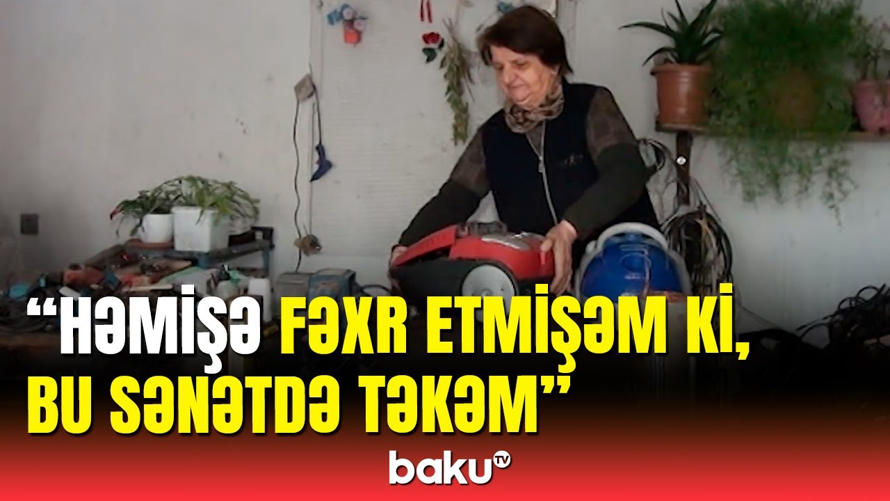 Yevlaxda 48 ildir elektrik işləyən qadın