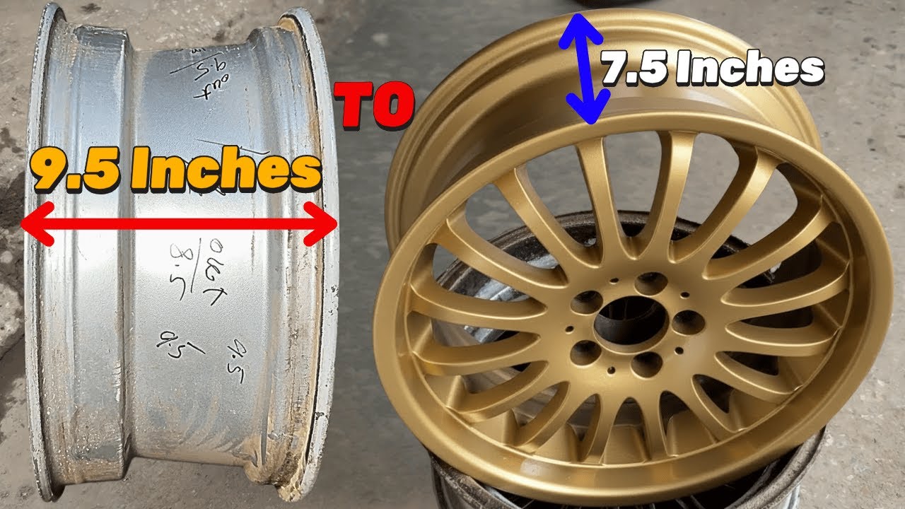 How Custom Alloy Wheels Are Made | Cutting & Rebuilding Alloy Wheels from Scratch